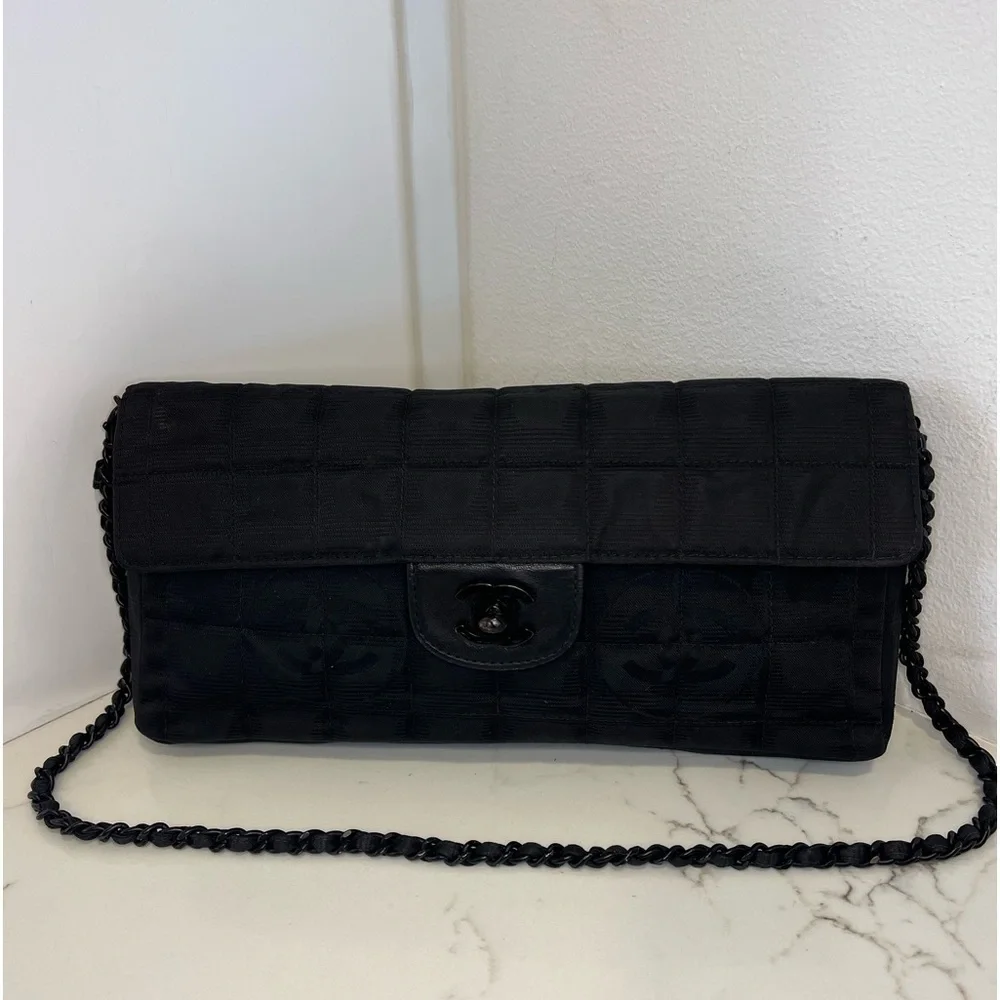 CHANEL Black  East West Canvas   Bag - Picture 2 of 13